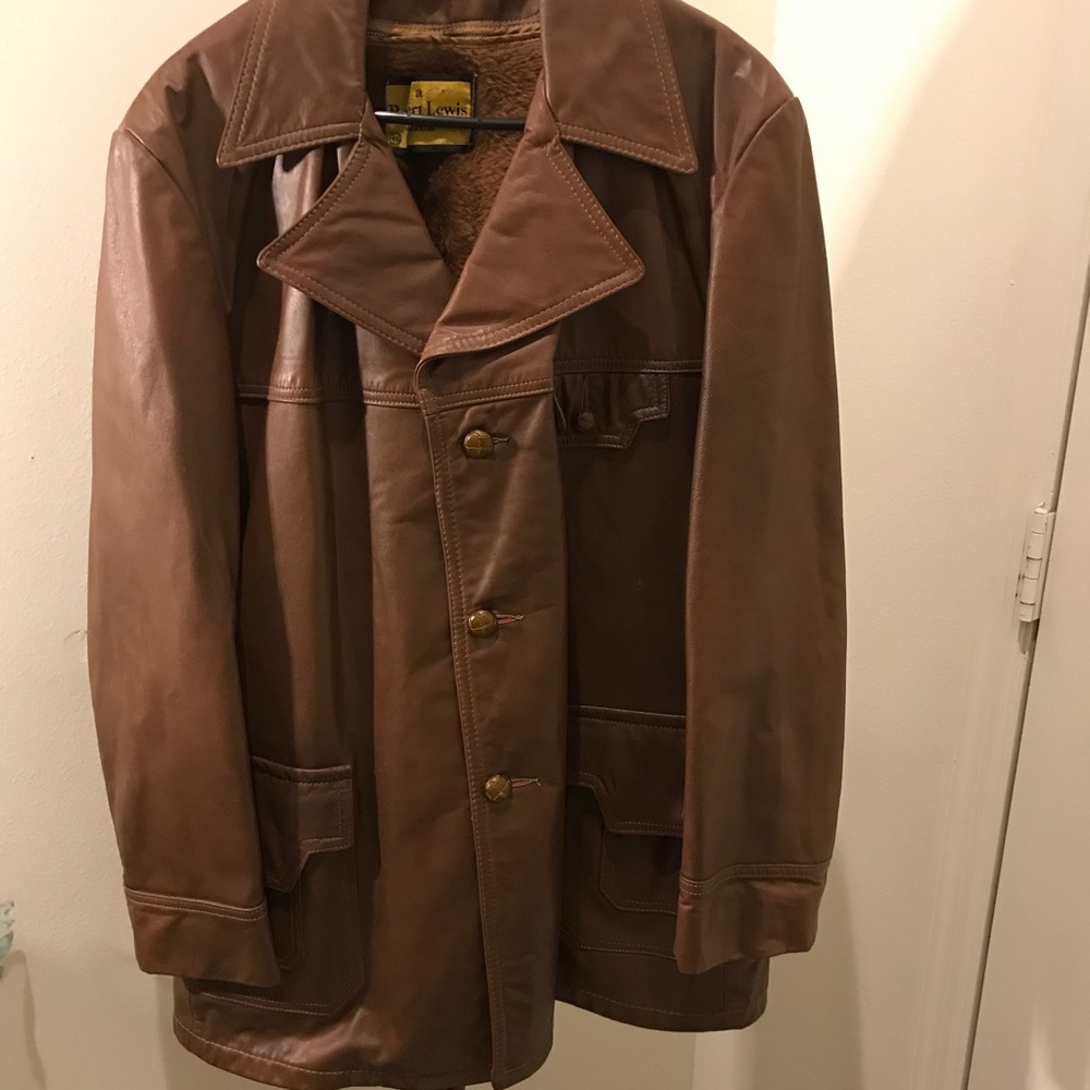Robert Lewis men’s heavy leather coat